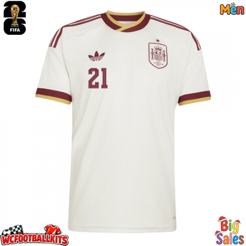 Spain Mikel Oyarzabal #21 Replica Away Stadium Shirt World Cup 2026 Short Sleeve